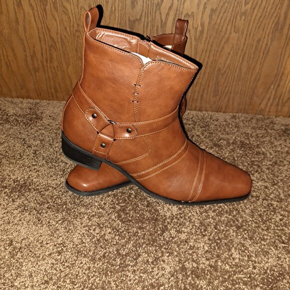 NWOT Metrocharm Men's Casual Belt Strap Studded Western Cowboy Shoes Boots 13 - Picture 7 of 9